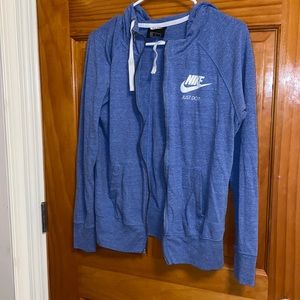 Nike Blue Zip Up Hoodie